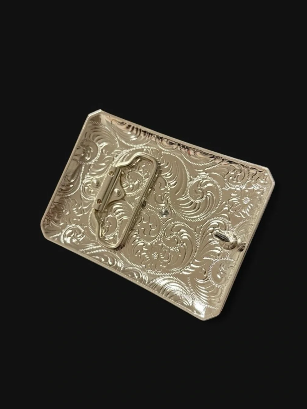 Gold & Silver Longhorn Western Belt Buckle